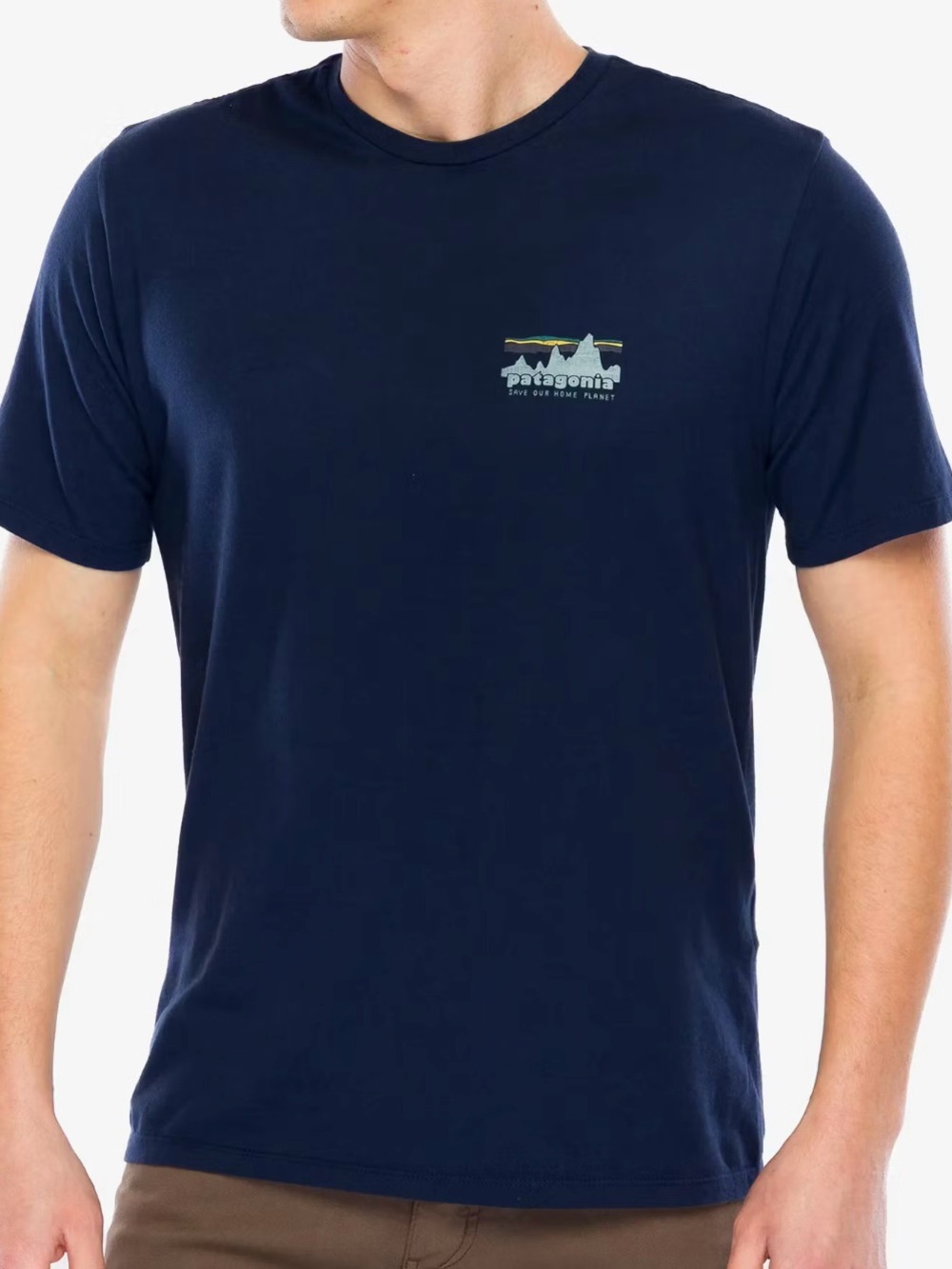 Patagonia Navy Short-Sleeve Logo Tee